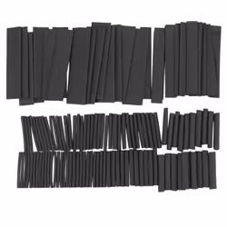 127Pcs Black Glue Weatherproof Heat Shrink Sleeving Tubing Tube Kit