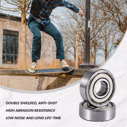 25Pcs 608 ZZ Ball Bearings, Metal Skateboard Ball Bearings