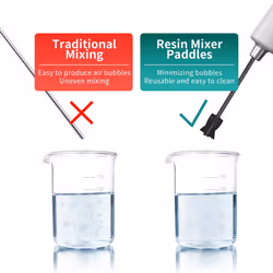 5Pcs Resin Mixer Paddles with 2 Extension Rods,Epoxy Mixer Attachment