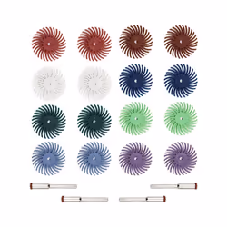 16PCS Brush Wheel Set with 4x Mandrels for Rotary Dremel Tool