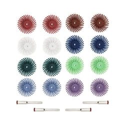 16PCS Brush Wheel Set with 4x Mandrels for Rotary Dremel Tool