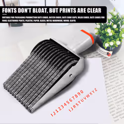 Multipurpose 12 Digit Alphabet Rolling Rubber Stamp English Roller