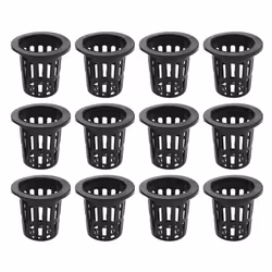 100 Pack 2.36 Inch Cups Slotted Mesh Wide Lip Filter Plant Net Pot