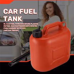 5L Car Fuel Tank Spare Plastic Petrol Gas Container for Car Travel