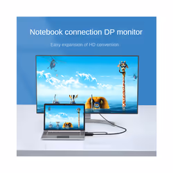 -Compatible Male to Displayport Female Converter Cable 4K@60Hz