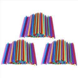 300Pcs 10.3in Jumbo Straws Smoothie Straws Assorted Bright Colors