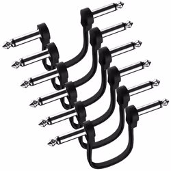 6 Pack 6 Inch Guitar Patch Cable, Instrument Guitar Pedal Cable