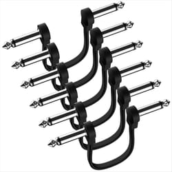 6 Pack 6 Inch Guitar Patch Cable, Instrument Guitar Pedal Cable