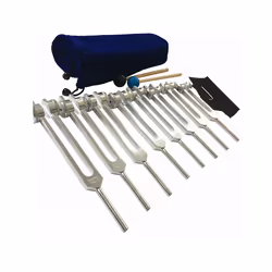 Chakra for Healing, 8 Pieces Silver Chakra Tuning Fork for