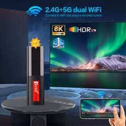 Android14 ATV Smart TV Stick 2.4/5G Wifi6 Voice Remote Mini TV Box