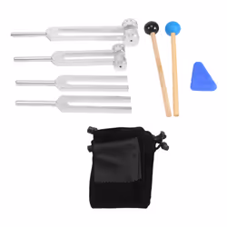 4 Pack Tuning Fork Set(128 Hz,256 Hz,512 Hz,528 Hz)with Tuning Fork
