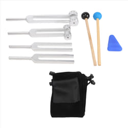 4 Pack Tuning Fork Set(128 Hz,256 Hz,512 Hz,528 Hz)with Tuning Fork