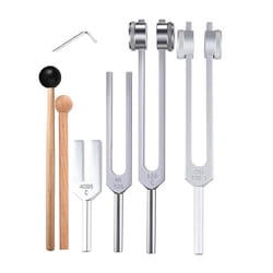 4Pcs Tuning Fork Set(128Hz, 136.1Hz, MI 528Hz, 4096Hz)