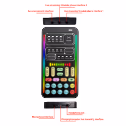 I9 Voice Changer Full Kit Ultra-Thin Portable Live Sound Card