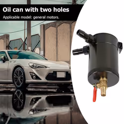 Universal Oil Catch Can Compact Baffled 2-Port Aluminum Reservoir