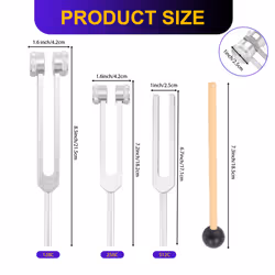 Tuning Forks Set-128 Hz,256 Hz,512Hz Tuning Forks Perfect for Healing