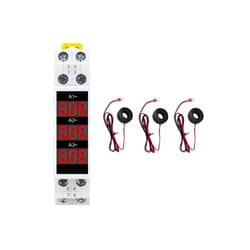 Din Rail Mount 3 Phase Ampere Meter Mini Modular Current Meter