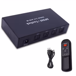 Optical Switcher with 2 Way with IR Remote Control Switch