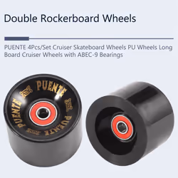 PUENTE 4Pcs/Set Cruiser Skateboard PU Wheels with ABEC-9 Bearings