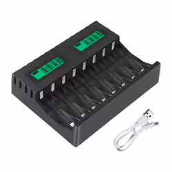 Battery Charger Smart 8-Slot Chargers for AA/AAA NiCd NiMh AA Charger