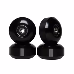 Skateboard Wheels with Bearings 52x30mm PU Wheels (Set of 4) Black