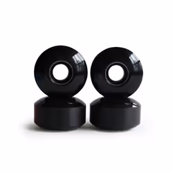 Skateboard Wheels with Bearings 52x30mm PU Wheels (Set of 4) Black