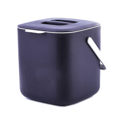 Plastic Kitchen Food Waste Trash with Rubbish Container Dark Gray