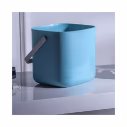 Plastic Kitchen Food Waste Trash with Rubbish Container Dark Gray