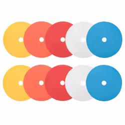 10Pack Flat Disc Markers Football Speed Agility Training Markers