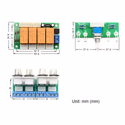 Relay 4-Way Audio Input Signal Selector Switching