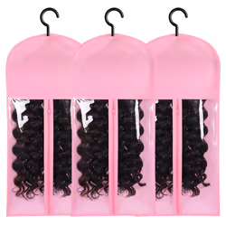3PCS Hair Extension Holder Wig Storage for Multiple Wigs pink