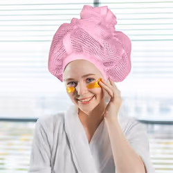Caps for Drying Curly Hair Shower Cap Net Plopping Bonnet,A