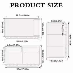 A6 Binder Pockets Cash Envelopes for Credit Business Card Money