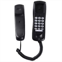 Wall phone, wired phone, landline phone, home phone, Black