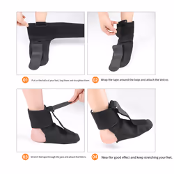 Night Splint Sock Support Dorsal Drop Foot Brace Splints Size M