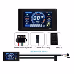 24-72V E-Bike LCD-S966 Colorful Display Control Panel SM Plug