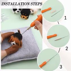 Needle Felting Kit,12 Pcs Doll Wool Needle Felting Beginner Kit