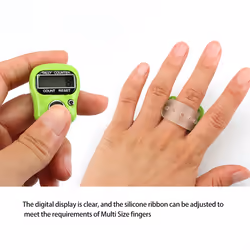 LCD Electronic Finger Hand Ring Knitting Row Tally Counter Pedometer