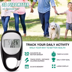 Pedometer for Walking, Portable Walking Pedometer 3D Step Counter
