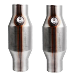 2Pcs 2.5inch Spun Universal Catalytic Converter 425250 Exhaust