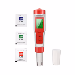 4-In-1 Digital PH Meter with PH/TDS/EC/Temp Function for Hydroponics