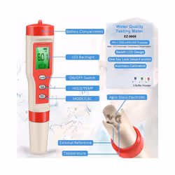 4-In-1 Digital PH Meter with PH/TDS/EC/Temp Function for Hydroponics