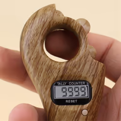 Rotating Prayer Beads With Led Digital Counter Portable Finger B