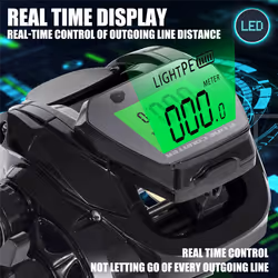 Electronic Baitcasting Fishing Reel LED Screen High Speed, Right