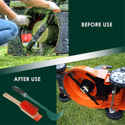 Mower Deck Scraper with Long Handle, Lawn Mower Deck Cleaner Tool