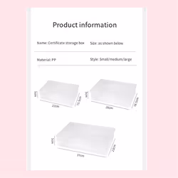 File Organizer Transparent Square Storage Box A4 Storage Box,L