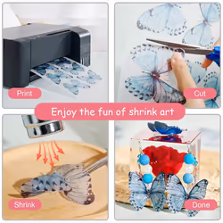 Printable Shrink Dink Sheets,Printable Shrinky Plastic,6 Sheets