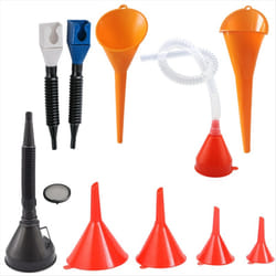 Automotive Funnels Set, Plastic Long Neck Oil Funnels, Snap Funnel
