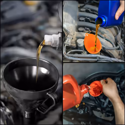 Automotive Funnels Set, Plastic Long Neck Oil Funnels, Snap Funnel