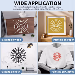 15 Pieces Mandala Dot Painting Tool Stencils Set